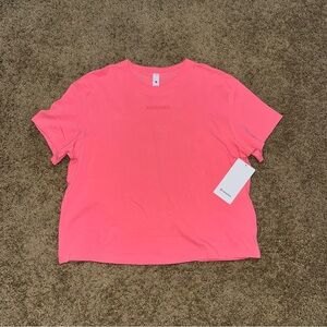 Women’s Lululemon Relaxed Fit Cotton Jersey Tee Pink Size 12